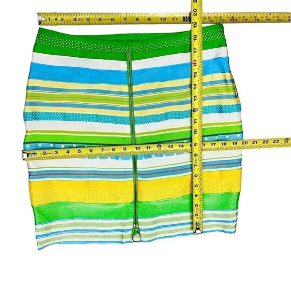 J. McLaughlin Multicolor Grosgrain Ribbons Side Zip Lining Pencil Skirt Sz 8 - Picture 6 of 10